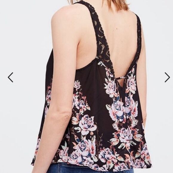 Free People Intimately Morning Rose Floral Tank Top Moody Flirty Size Xs NWT - Picture 2 of 8